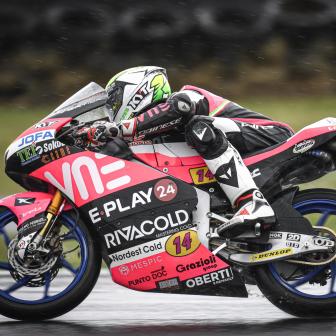 Arbolino ends fastest in wet and windy Moto3™ FP1