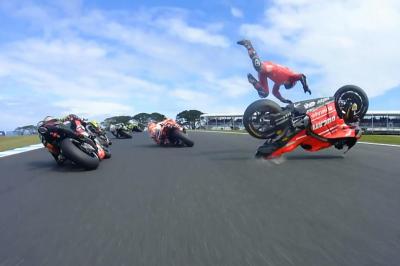 Petrucci - Quartararo crash: all angles, all reactions