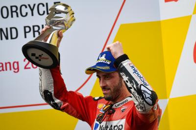 Dovizioso struggling to stay with the lead riders in Sepang