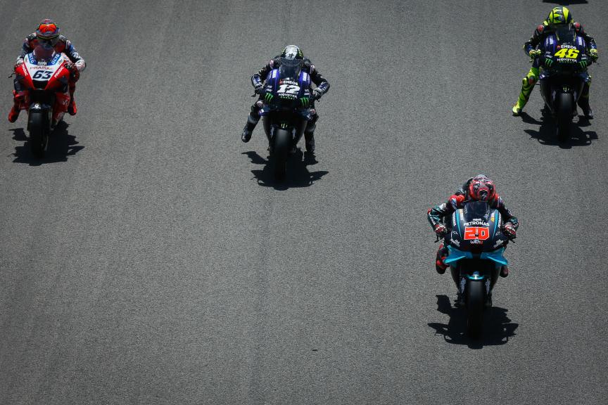 Maverick Vinales, Valentino Rossi, Fabio Quartararo, Francesco Bagnaia Gran Premio Red Bull de Andalucia