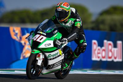 GP d’Andalousie : Binder réagit au warm-up Moto3™