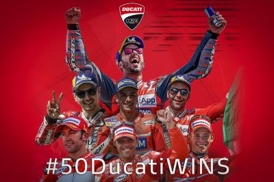 Ducati alcanza medio centenar de victorias en MotoGP™
