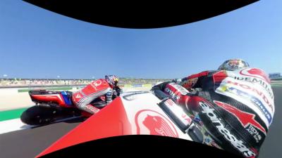 L’ultimo giro del GP di San Marino a 360° con Nakagami