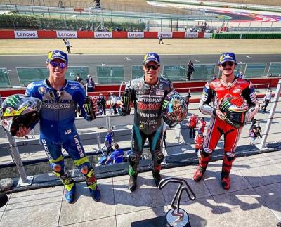 WHAT. A. RACE.  Here's your #SanMarinoGP  podium