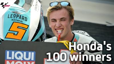 100 different Grand Prix winners for Honda