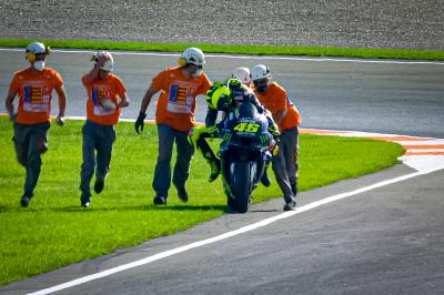 Why did Rossi's European Grand Prix come to an early end?