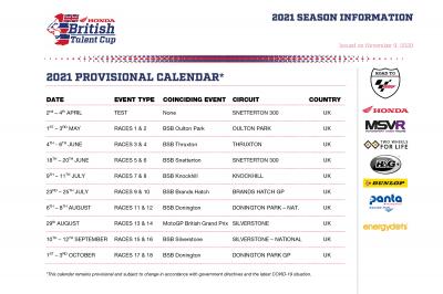Motogp 2021 Calendar Provisional 2021 Honda British Talent Cup calendar released | MotoGP™