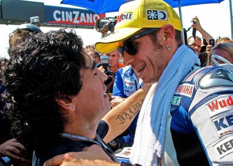 valentino rossi diego maradona