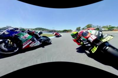 Rossi's Spanish GP start in full 360 degree view