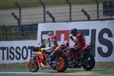 Social media reacts to Bagnaia and Marquez