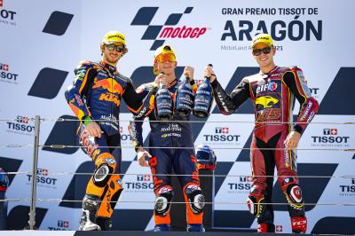 Moto2™ rostrum reactions: KTM Ajo duo confirm MotoGP™ test