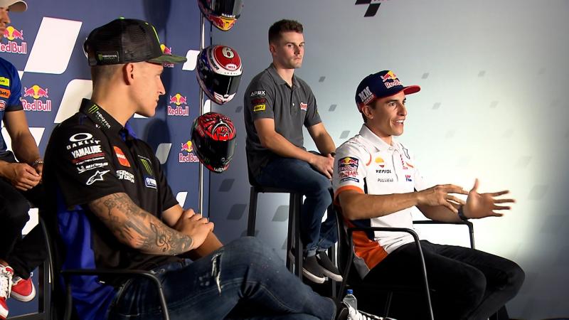 Moto GP - Marc Márquez vs Miller: 0.015s divide dúo el viernes en COTA - Interdeportes 2 2021 1500 motogp 15 ame mgp day01 press intw marquez wch en.middle