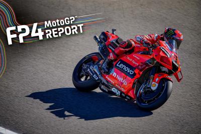 Bagnaia guida un tridente Ducati in FP4