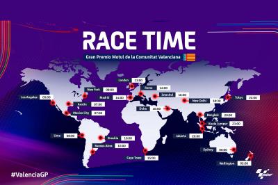 Todos los horarios del GP Motul de la Comunitat Valenciana