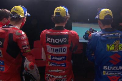 UNSEEN: Bagnaia, Mir & Miller kommentieren das Moto2™-Rennen