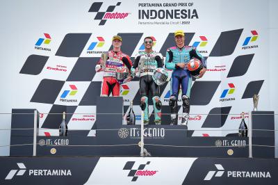 Moto3™: Foggia, Guevara y Tatay repasan la carrera en Lombok