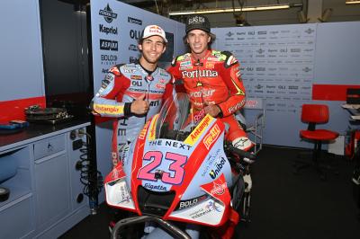 Elias and Bastianini: when two Gresini MotoGP™ winners met