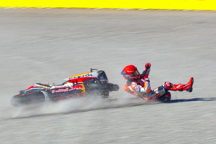 Marc Marquez, Crash, FP1, VAL