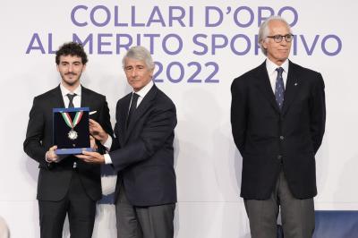 Bagnaia receives 'Collare d'Oro al Merito Sportivo' in Italy