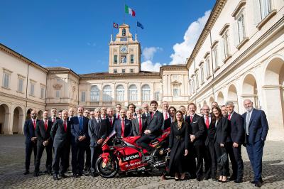 Bagnaia and Ducati visit Italian President in Rome 