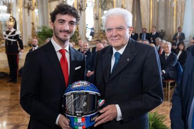 Bagnaia porta la GP22 dal presidente Mattarella