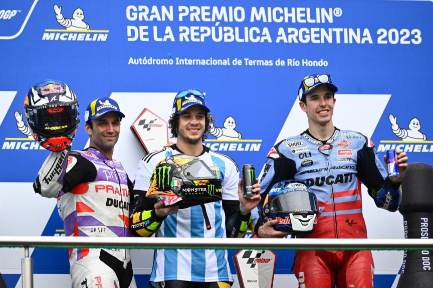 Marco Bezzecchi, Johann Zarco, Alex Marquez, Gran Premio Michelin® de la República Argentina