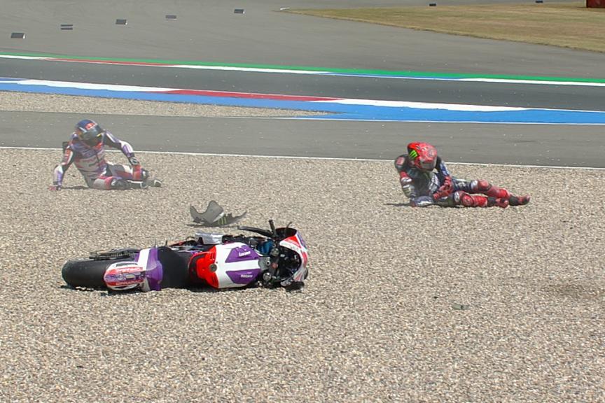 Fabio Quartararo, Johann Zarco, Crash, NED